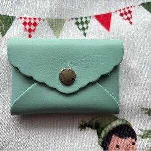 Portland Leather Goods small coin pouch NEW mint green
